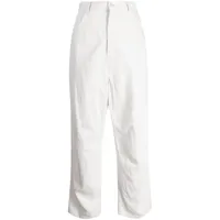 forme d'expression pantalon ample à taille haute - blanc