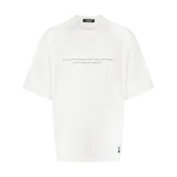 undercover t-shirt en coton à slogan imprimé - blanc