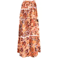 vivetta jupe longue à fleurs - orange