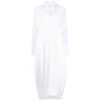 jil sander robe-chemise longue ample - blanc