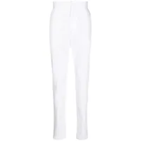 dolce & gabbana pantalon de costume à taille haute - blanc