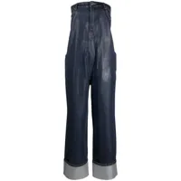 alexander wang combinaison en jean à design sans bretelles - bleu