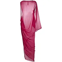 rick owens robe asymétrique à design drapé - rose