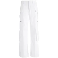 alice + olivia pantalon cargo cay en jean - blanc