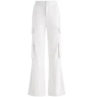 alice + olivia pantalon cargo à taille basse - blanc