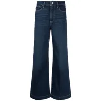 paige jean ample à coupe courte - bleu