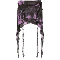 misbhv jupe asymétrique à volants - violet