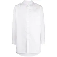 yohji yamamoto chemise mi-longue en coton - blanc