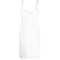 genny robe courte à détail de nœud - blanc