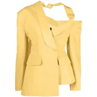 jacquemus blazer baska à design asymétrique - jaune