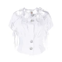 chopova lowena chemise slush en coton biologique - blanc