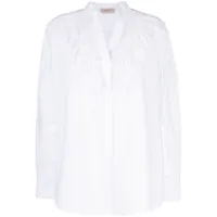 twinset chemise à empiècements en dentelle - blanc