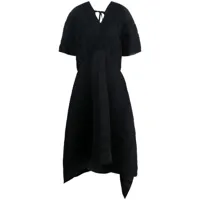 henrik vibskov robe plissée à design asymétrique - noir