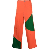 kiko kostadinov pantalon aspasia à coupe ample - orange