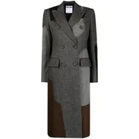 moschino manteau à design patchwork - gris