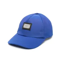 dolce & gabbana casquette à plaque logo - bleu