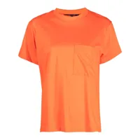 sofie d'hoore t-shirt en coton à poche plaquée - orange