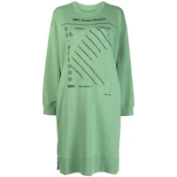 mm6 maison margiela robe-sweat à imprimé graphique - vert