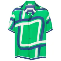 p.a.r.o.s.h. chemise en soie à manches courtes - vert