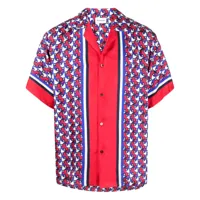 p.a.r.o.s.h. chemise en soie à imprimé graphique - rouge