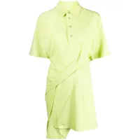 jnby robe asymétrique à manches courtes - vert
