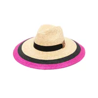 lorena antoniazzi chapeau de plage à ruban contrastant - tons neutres