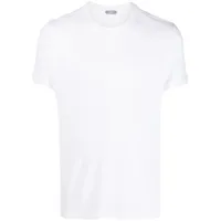 zanone t-shirt léger en coton - blanc
