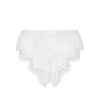 dolce & gabbana culotte en dentelle fleurie à taille haute - blanc