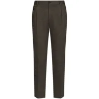 dolce & gabbana pantalon de costume à plis marqués - gris
