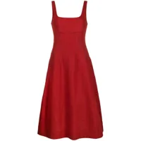 chloé robe évasée à design sans manches - rouge