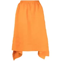 henrik vibskov jupe mi-longue cami à design asymétrique - orange