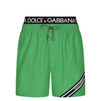 dolce & gabbana short de bain à taille à logo - vert