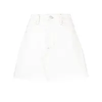 frame jupe en jean à coupe évasée - blanc