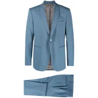 château lafleur-gazin costume à veste boutonné à col châle - bleu