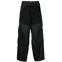 misbhv pantalon ample à motif monogrammé - noir