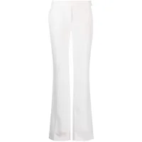 stella mccartney pantalon droit à taille haute - blanc