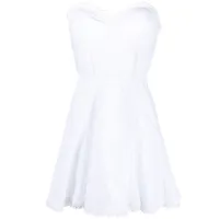 charo ruiz ibiza robe courte ava à détails en crochet - blanc