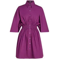 karl lagerfeld robe-chemise à taille élastiquée - violet