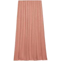 gucci foulard en soie à design plissé - rose
