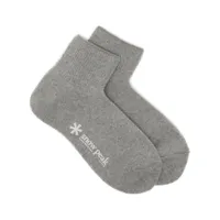 snow peak chaussettes basses full pile médium à logo - gris