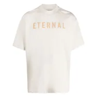 fear of god t-shirt en coton à logo eternal floqué - tons neutres