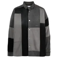ambush chemise en jean à design patchwork - noir