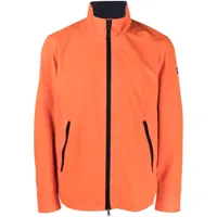 paul & shark veste zippée à patch logo - orange