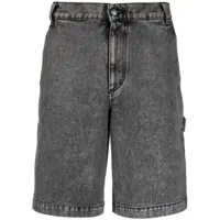 a-cold-wall* short en jean à effet délavé - noir