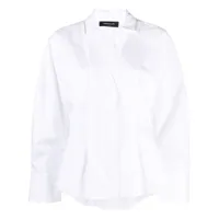 fabiana filippi chemise en coton à design plissé - blanc