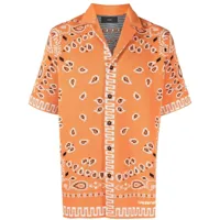alanui chemise à imprimé bandana - orange