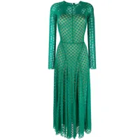 forte forte robe mi-longue à design superposé - vert