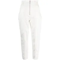 ba&sh pantalon court omny à taille élastiquée - blanc