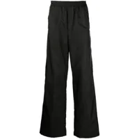 valentino garavani pantalon droit à taille élastiquée - noir