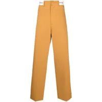 palm angels pantalon chino à taille sartorial - jaune